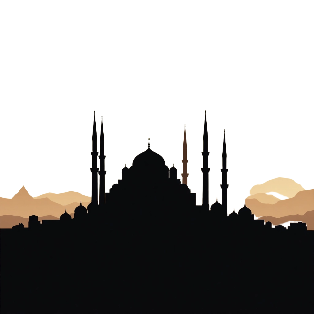 Silhouette of a Mosque